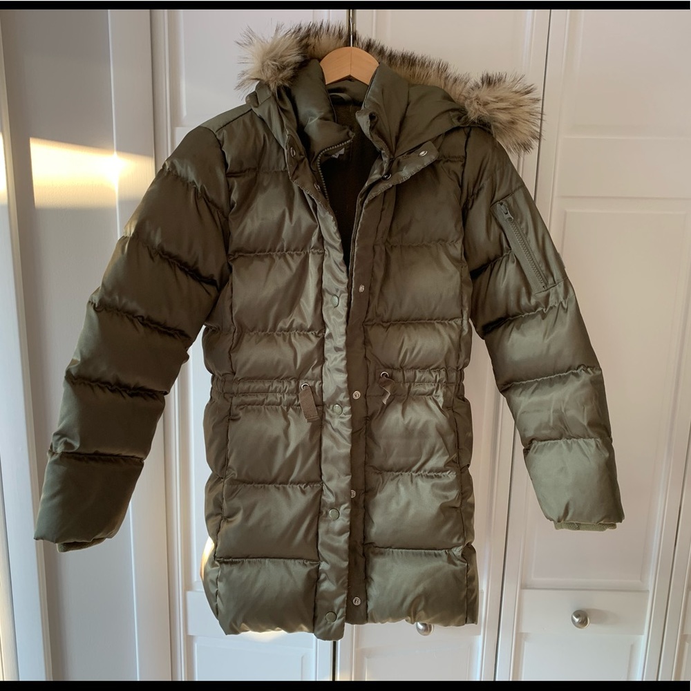 Gap Kids xxl olive green puffer.